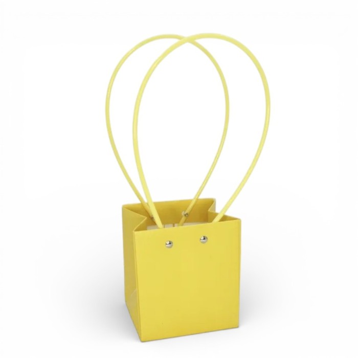 BUSTE CARTA CON MANICO GIALLA 36X12X11